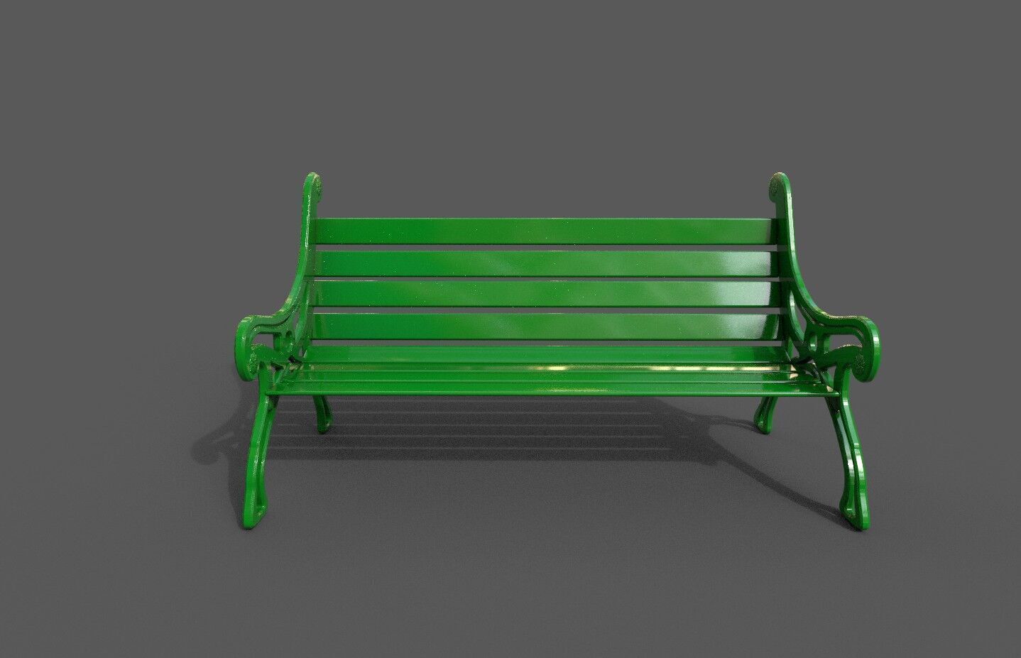 Street Bench Pack 8 Low-poly 3D model_31
