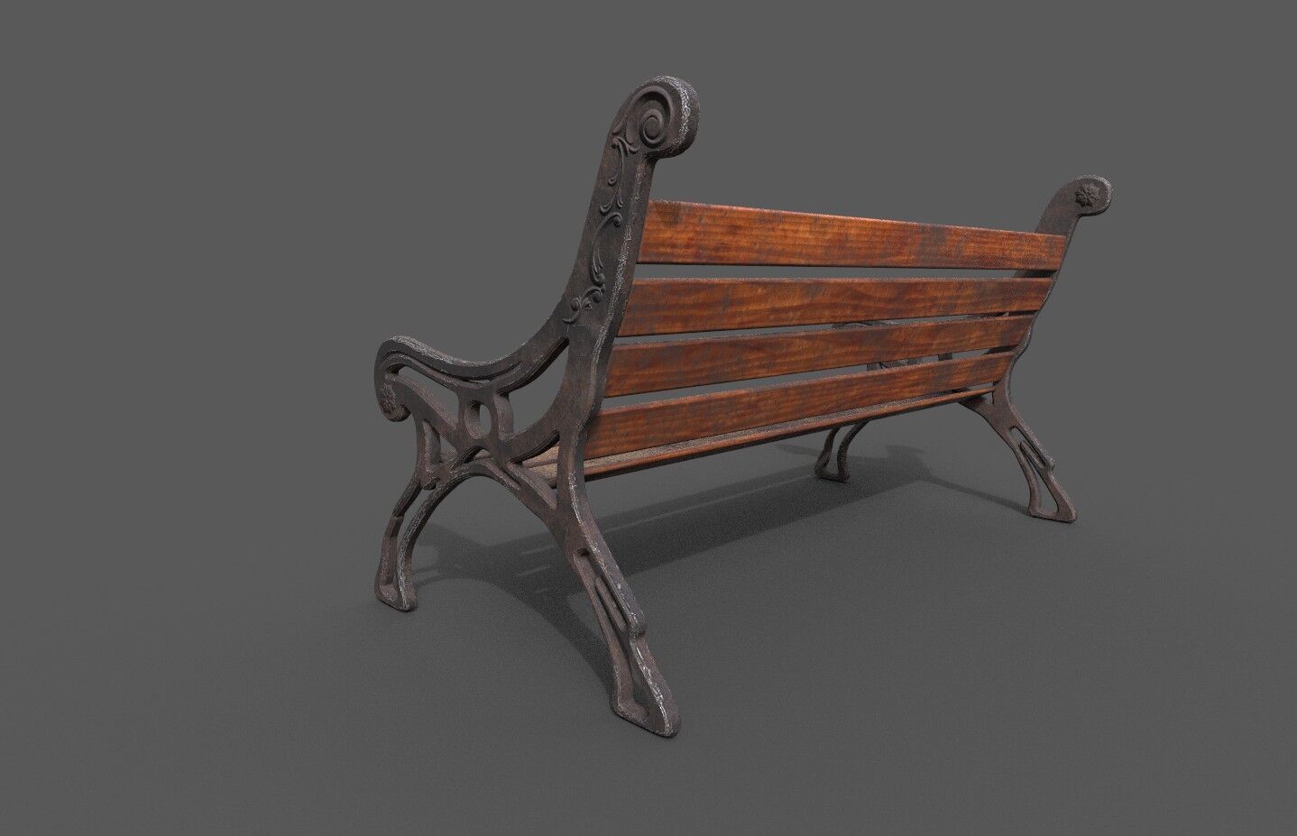 Street Bench Pack 8 Low-poly 3D model_38