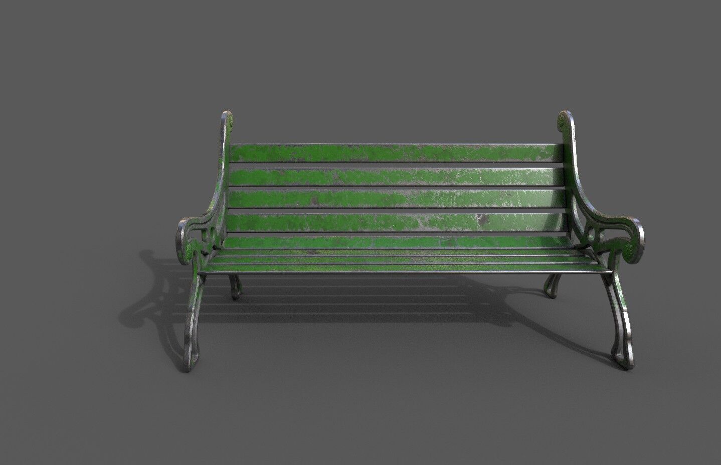 Street Bench Pack 8 Low-poly 3D model_26