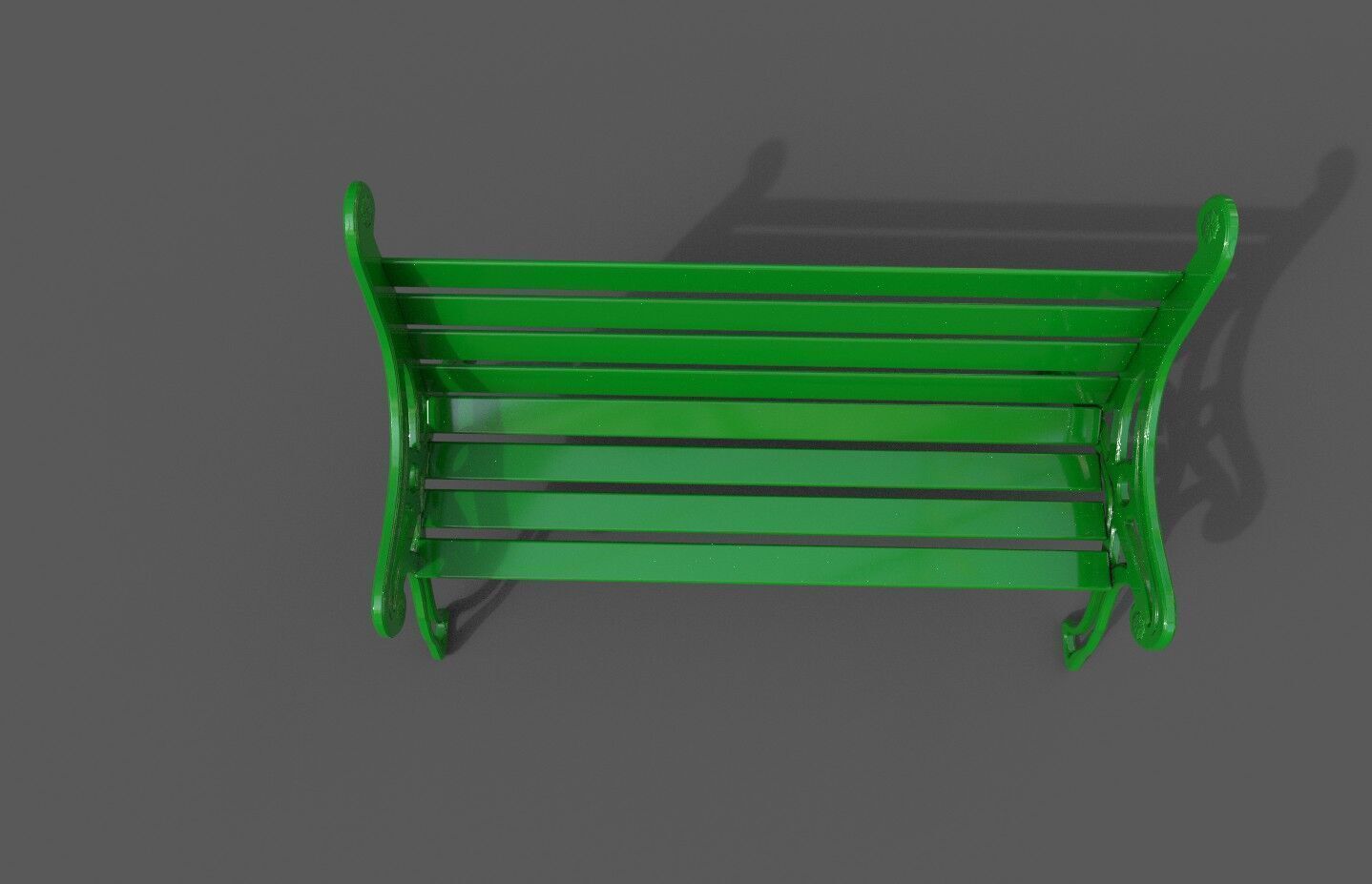 Street Bench Pack 8 Low-poly 3D model_34
