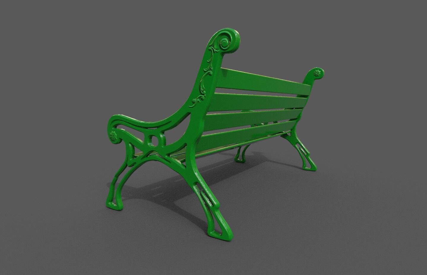 Street Bench Pack 8 Low-poly 3D model_33
