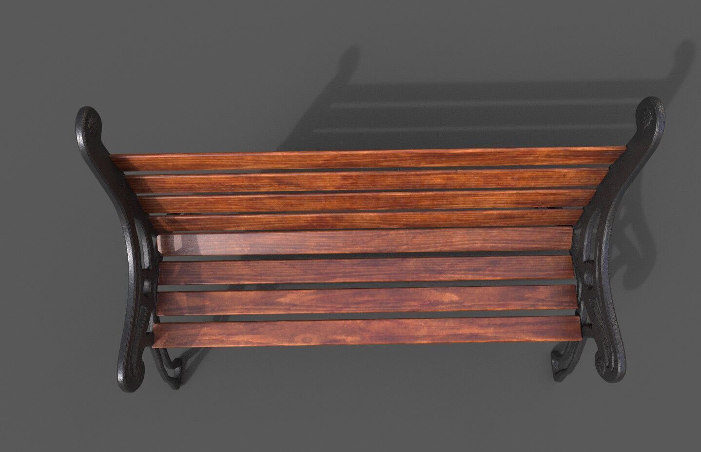 Street Bench Pack 8 Low-poly 3D model_44