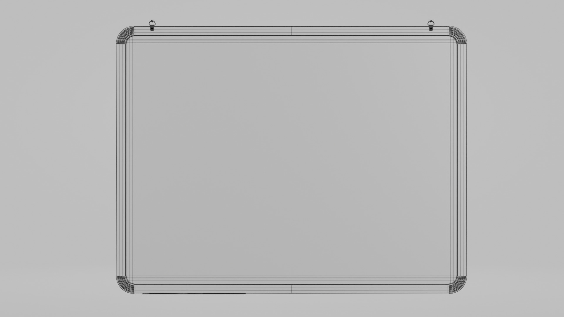 Customizable Wall-Mounted Greenboard - Metal Writing Board Low-poly 3D model_10