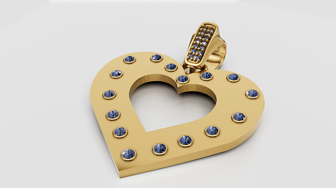 GENUINE HEART PENDANT  3D print model