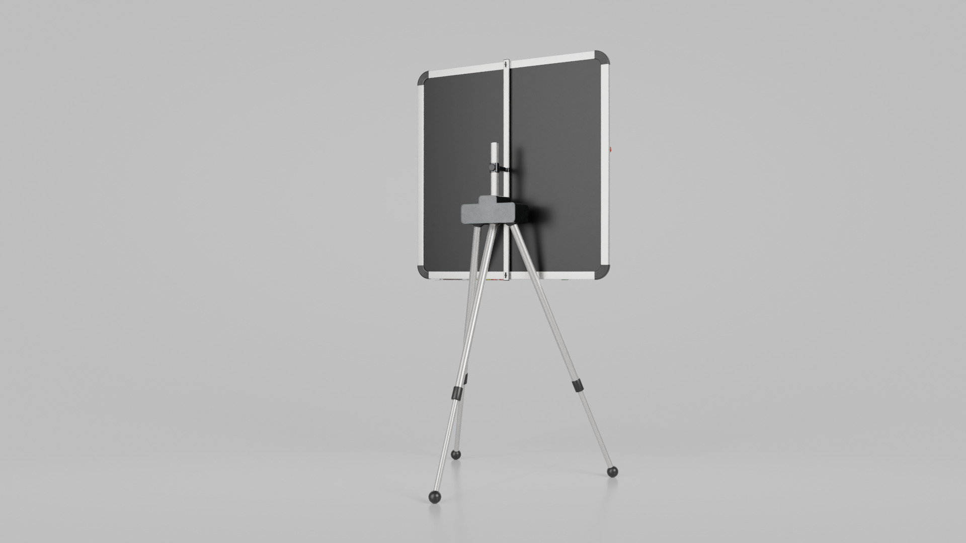 Customizable Metal Greenboard with Stand - Square Writing Board Low-poly 3D model_3