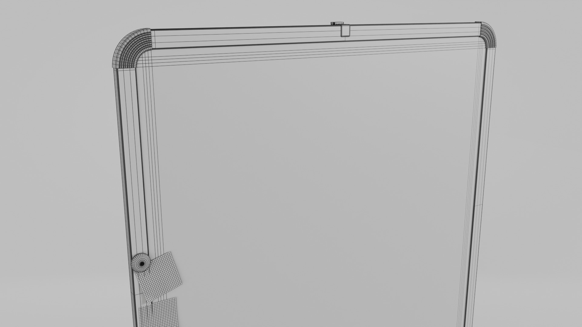 Customizable Metal Greenboard with Stand - Square Writing Board Low-poly 3D model_21