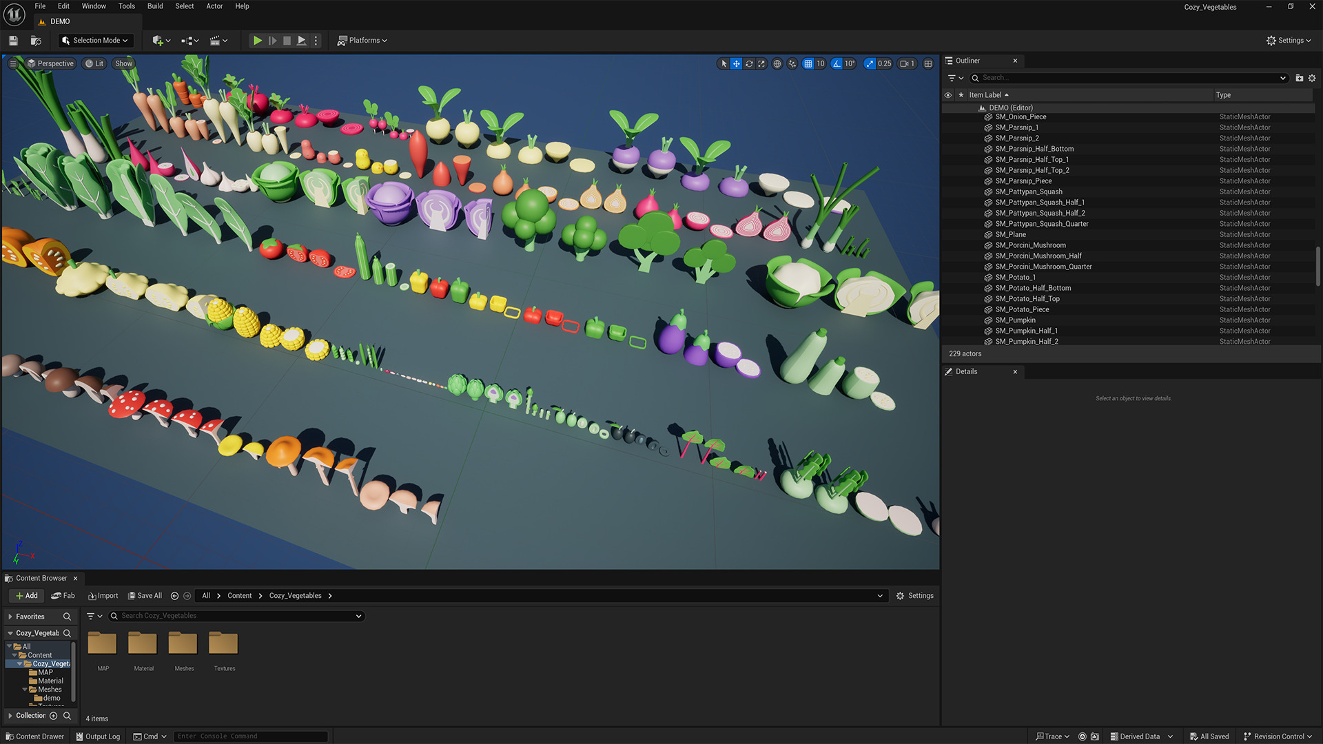 Cartoon Vegetable Garden Low-poly 3D model_12