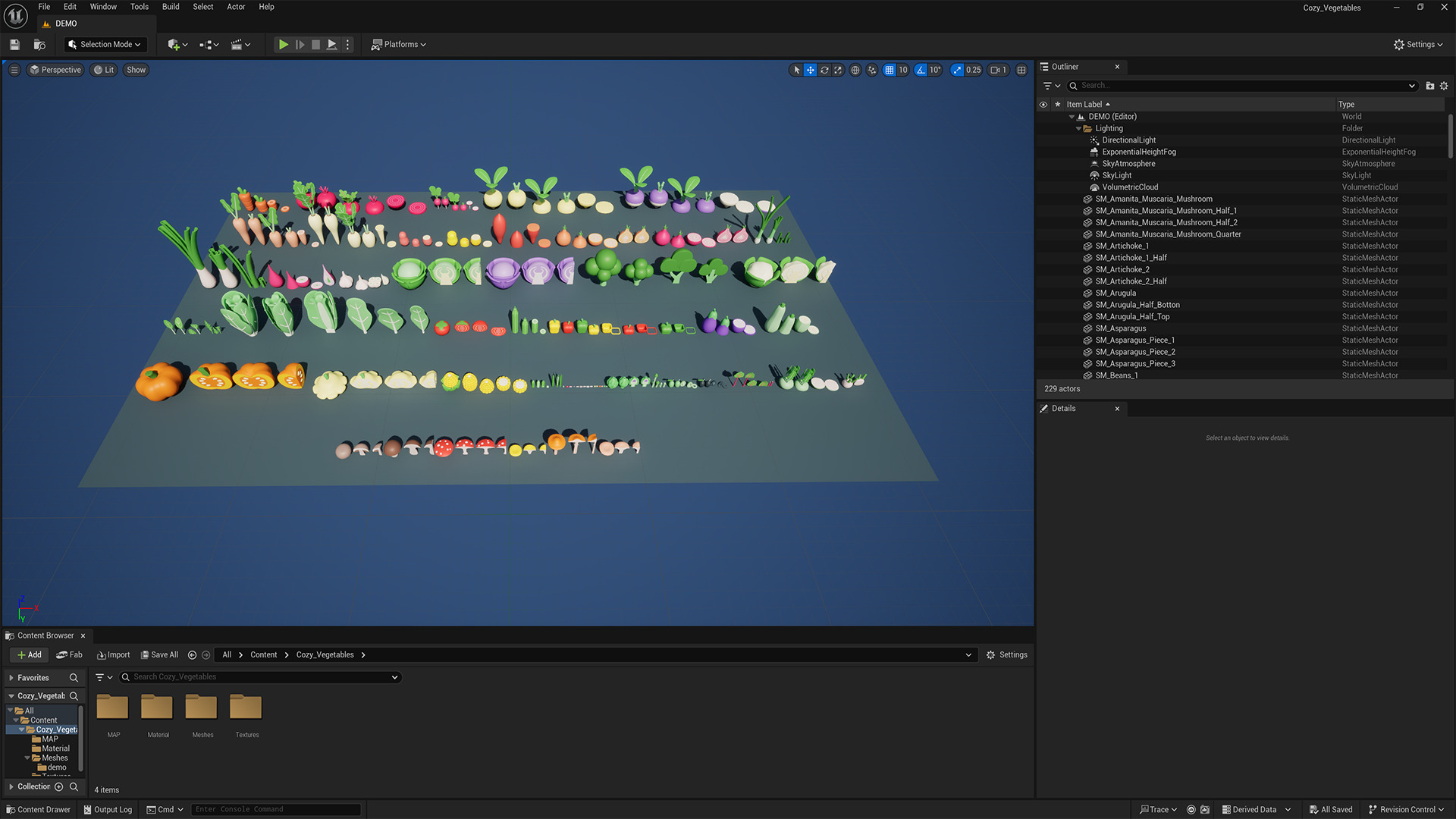 Cartoon Vegetable Garden Low-poly 3D model_11