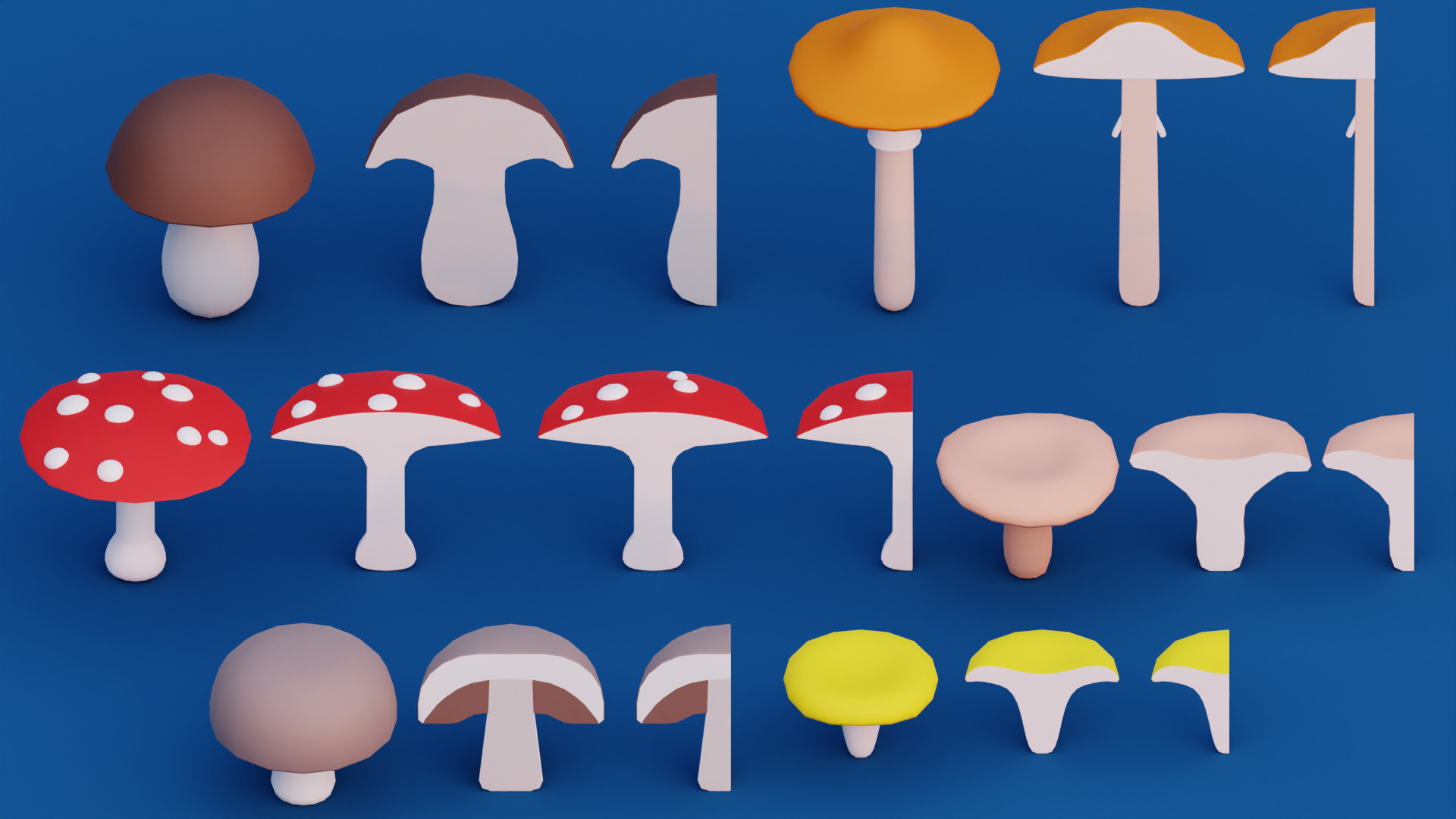 Cartoon Vegetable Garden Low-poly 3D model_10