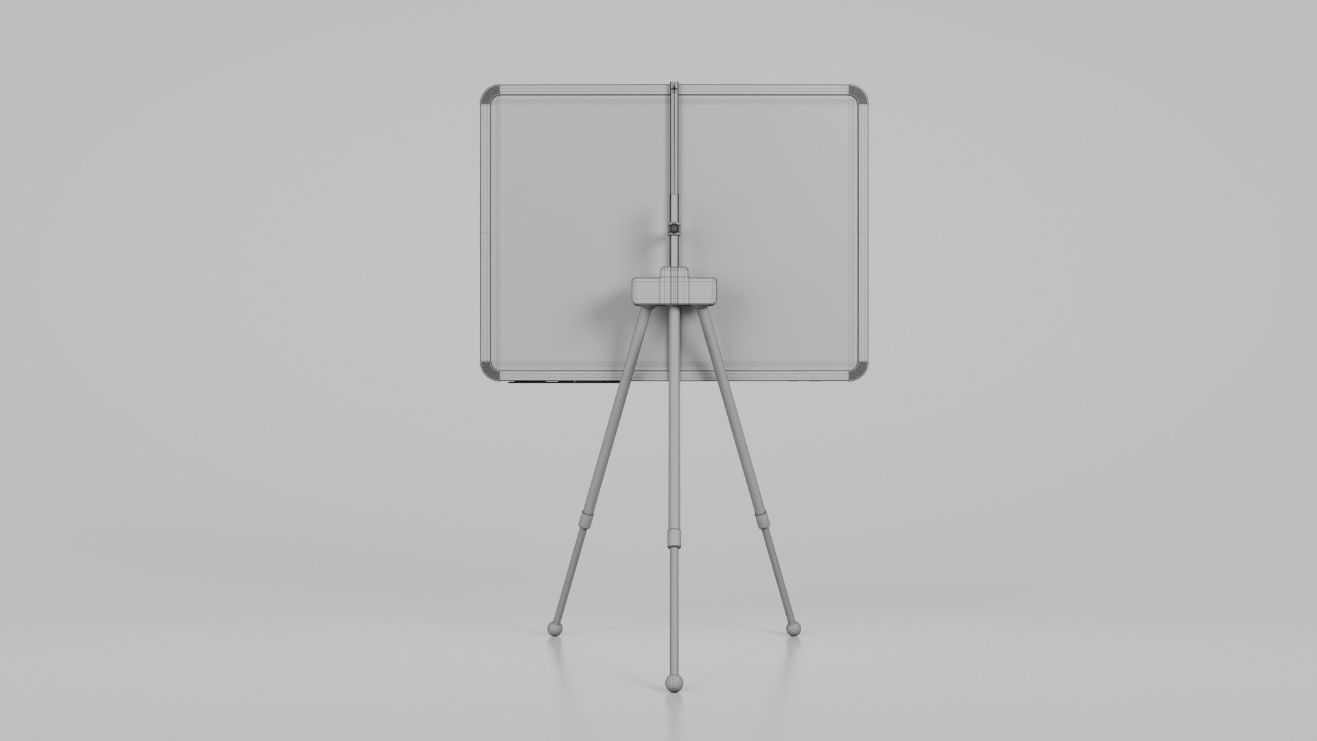 Customizable Metal Greenboard with Stand - Writing Board Low-poly 3D model_16