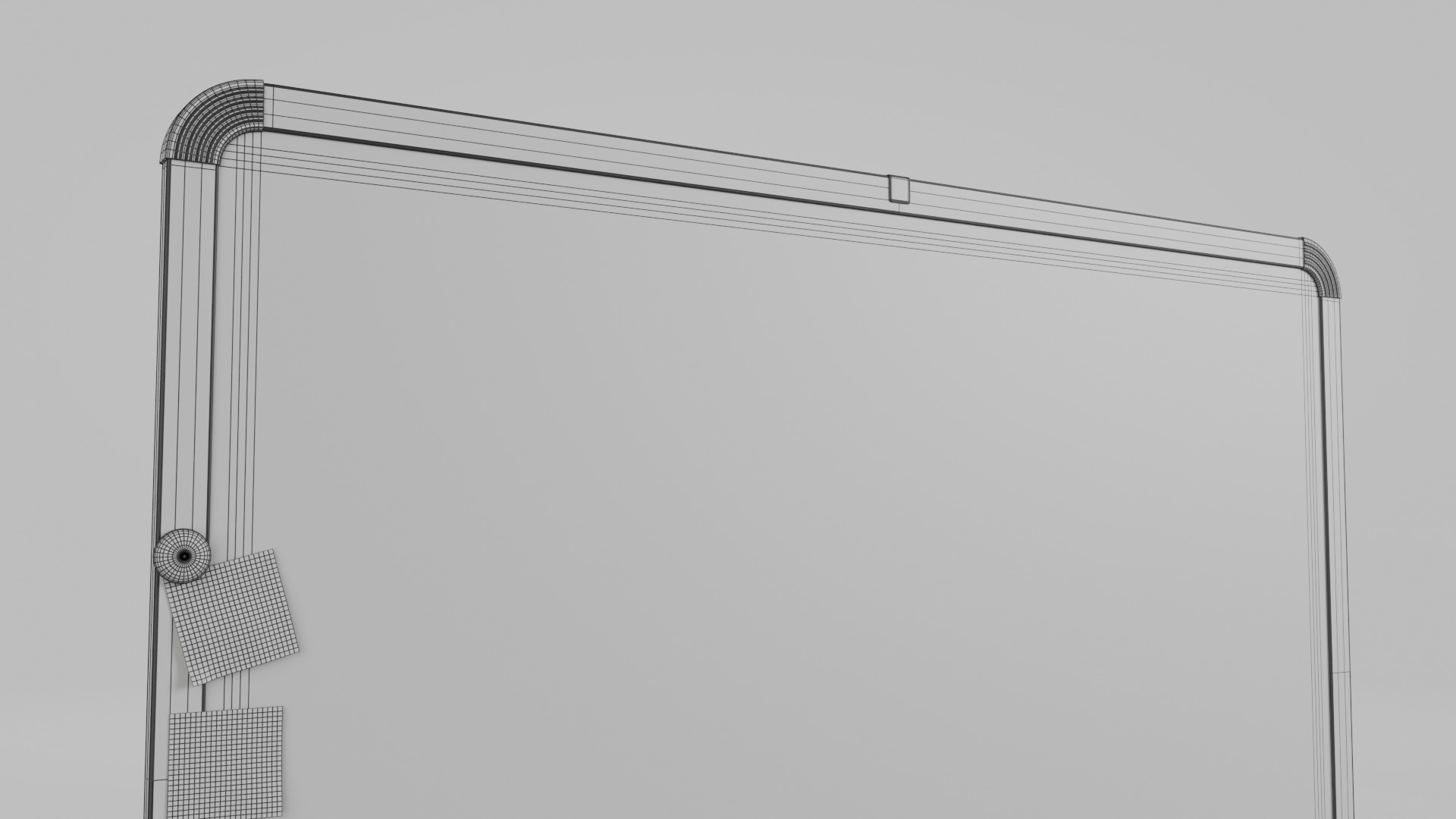 Customizable Metal Greenboard with Stand - Writing Board Low-poly 3D model_18