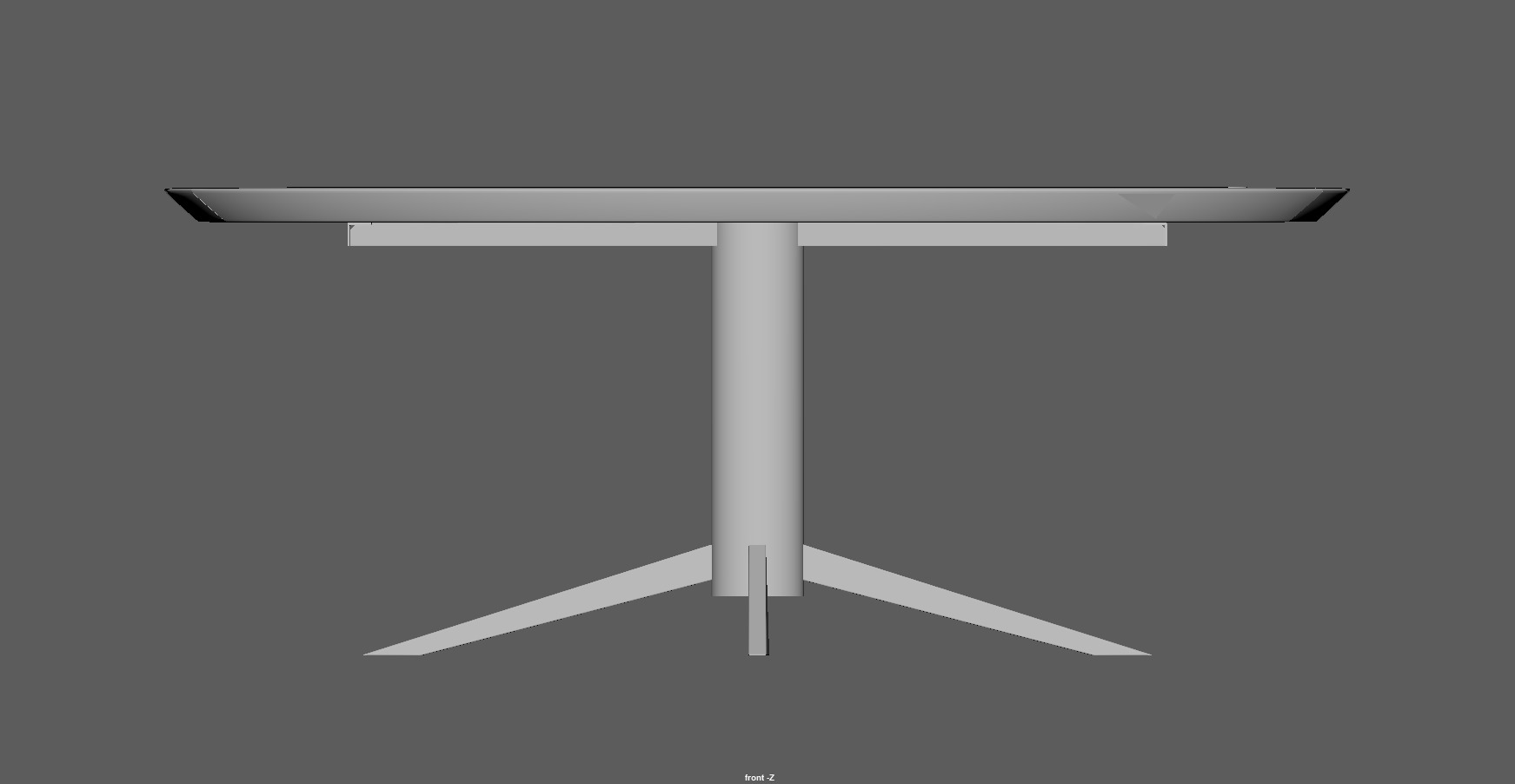 Round Oval Dining Table Mid Century Modern Round Dining Table Low-poly 3D model_9