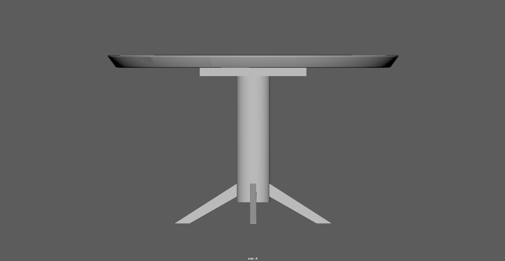 Round Oval Dining Table Mid Century Modern Round Dining Table Low-poly 3D model_11
