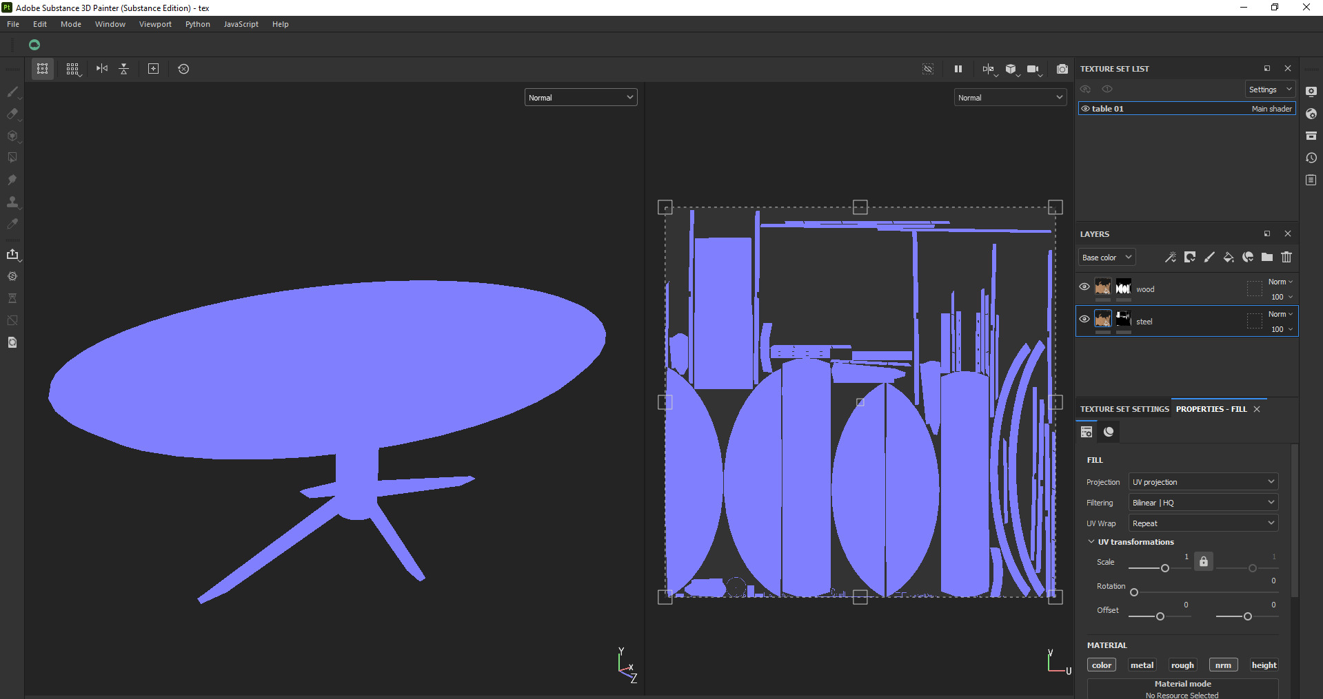 Round Oval Dining Table Mid Century Modern Round Dining Table Low-poly 3D model_21