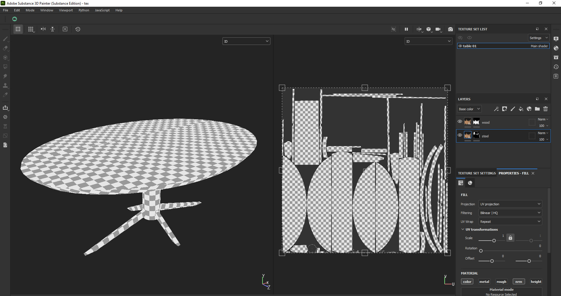 Round Oval Dining Table Mid Century Modern Round Dining Table Low-poly 3D model_23