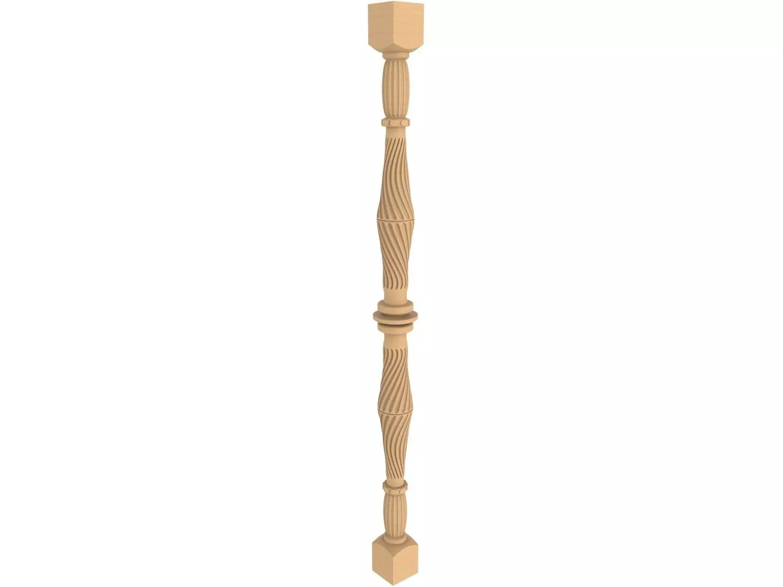 Baluster stair railings and balusters 3D print model_0