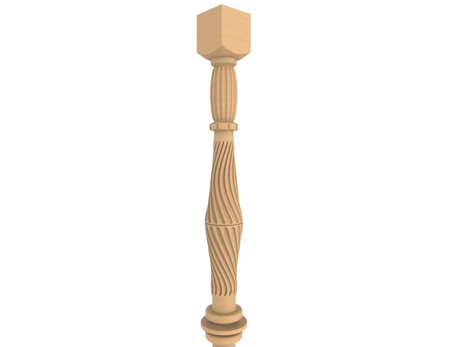 Baluster stair railings and balusters 3D print model_1