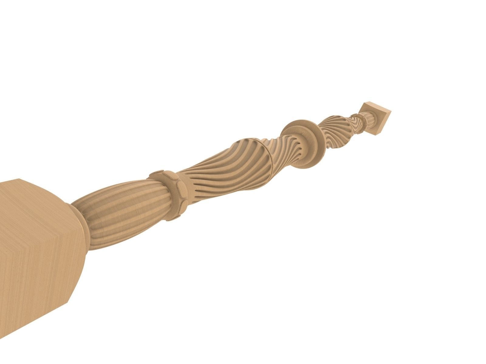 Baluster stair railings and balusters 3D print model_4