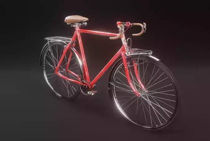High Detail Rigged Bicycle Fully Customizable 3D model