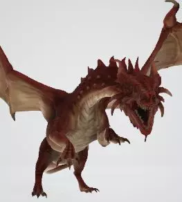 Crimson Inferno Dragon 3D model_0