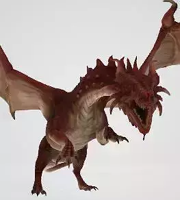Crimson Inferno Dragon 3D model