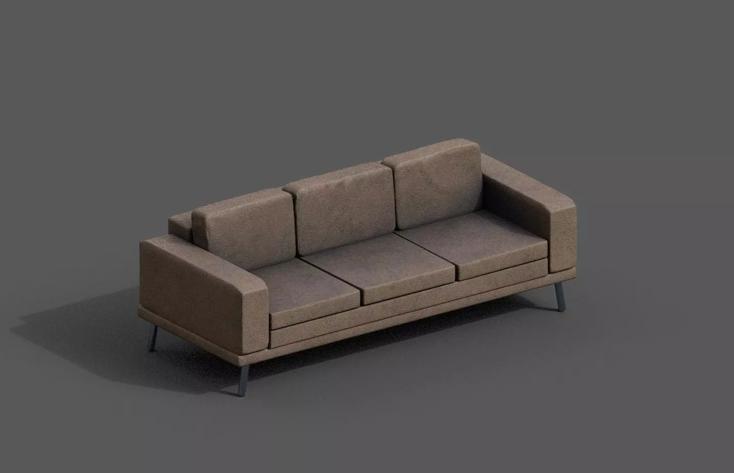 High-Quality 3D Sofa Low-poly 3D model_0