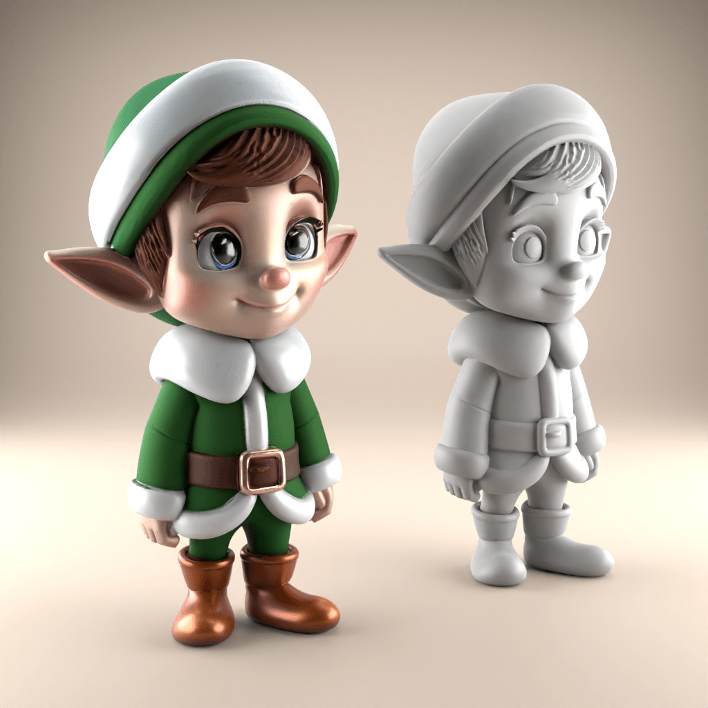 Charming 3D Elf Model for Fun Holiday Decor 3D print model_3