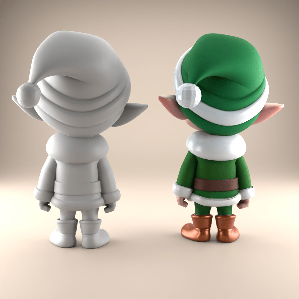 Charming 3D Elf Model for Fun Holiday Decor 3D print model_2