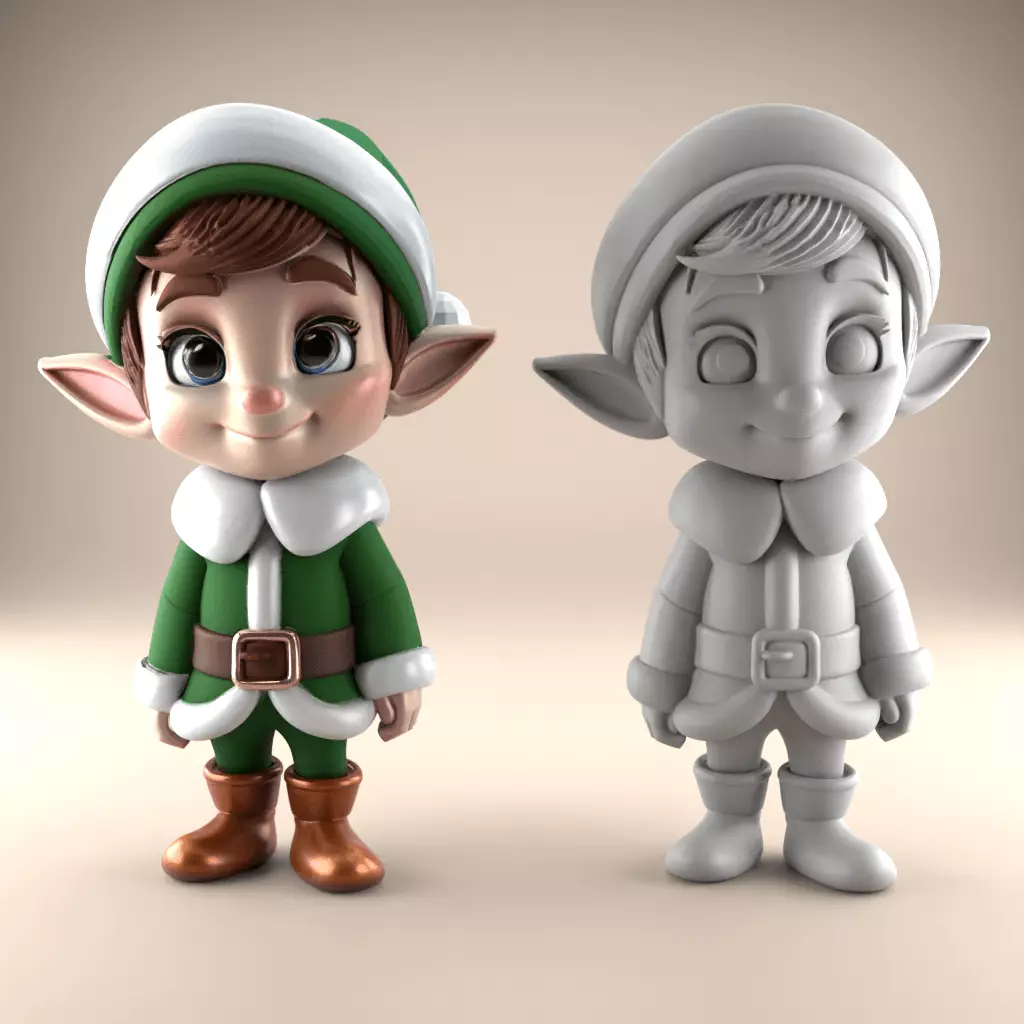 Charming 3D Elf Model for Fun Holiday Decor 3D print model_0