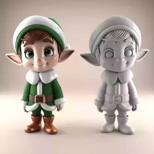 Charming 3D Elf Model for Fun Holiday Decor 3D print model
