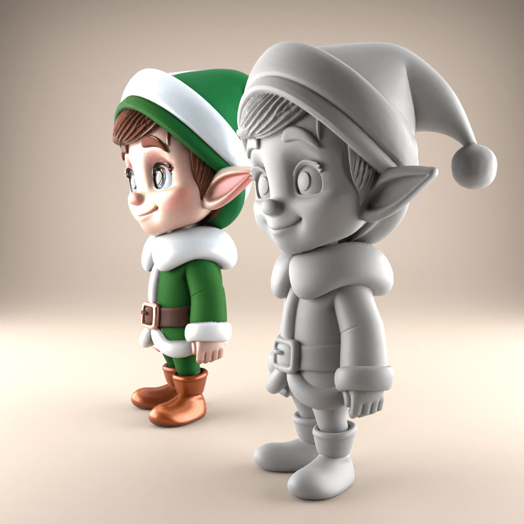 Charming 3D Elf Model for Fun Holiday Decor 3D print model_1