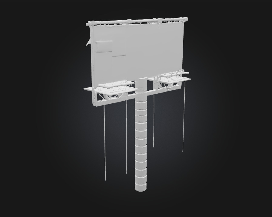 Rustic Billboard Art Weathered Charm for Storytelling Scenes 3D model_8