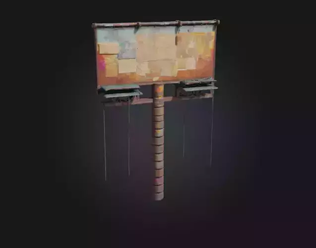 Rustic Billboard Art  Weathered Charm for Storytelling Scenes