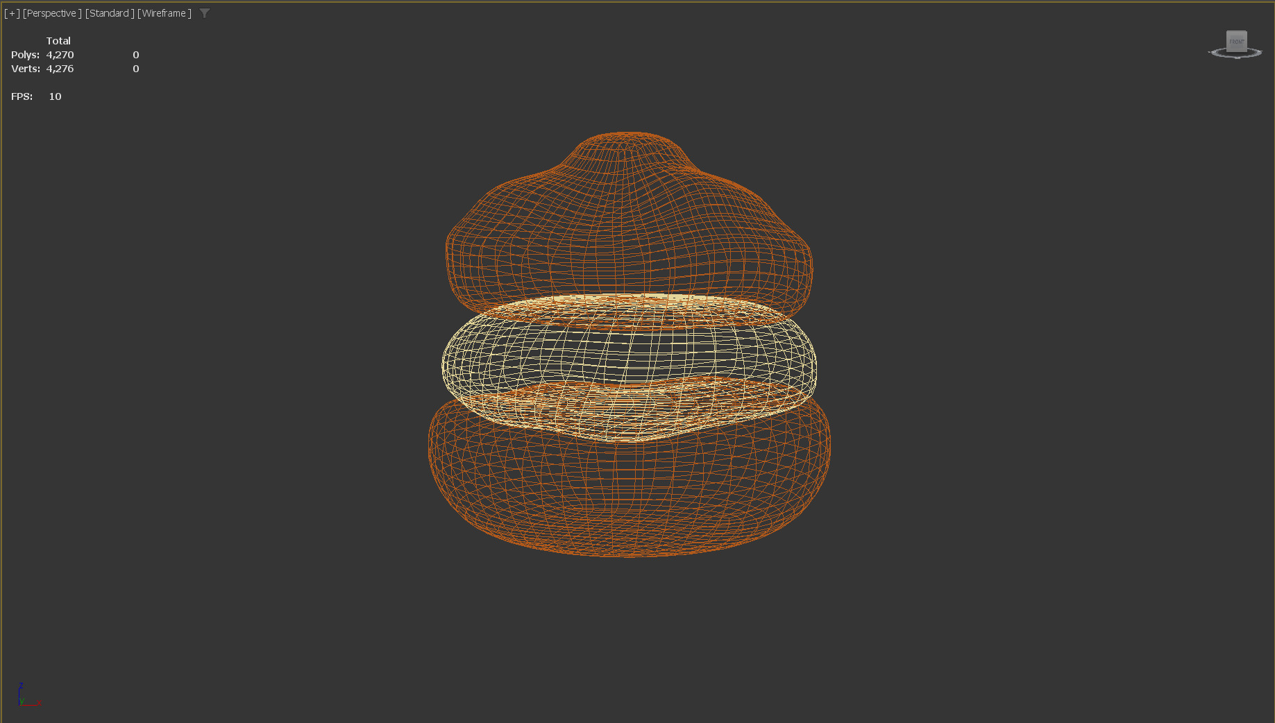 Stylized Low-Poly Cream Puff Low-poly 3D model_10