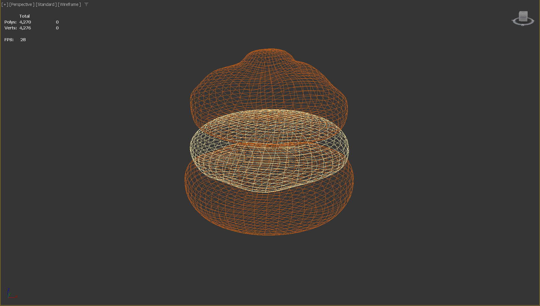 Stylized Low-Poly Cream Puff Low-poly 3D model_11