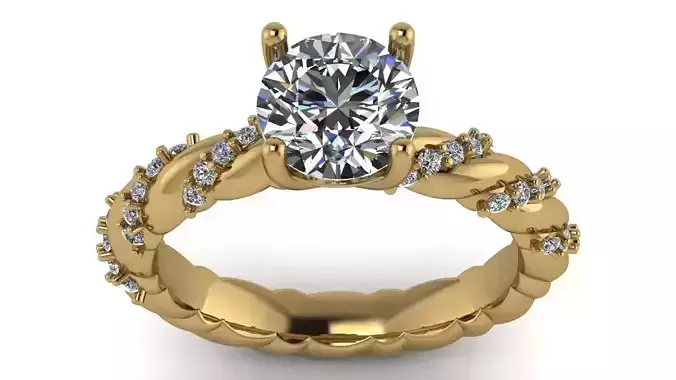 Twist Twig Woman US 7 Ring STL Print Ready