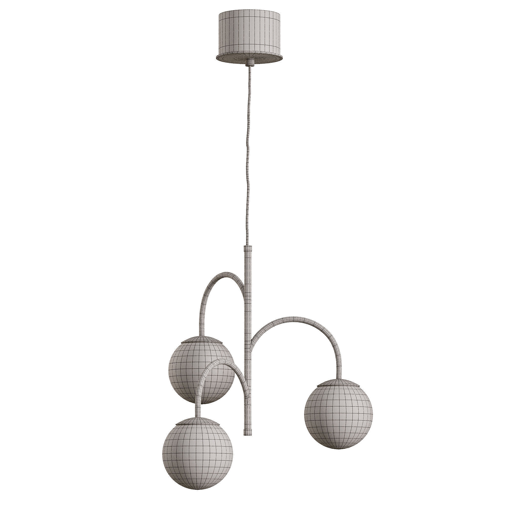 SIMRISHAMN pendant lamp 3-arms 3D model_3