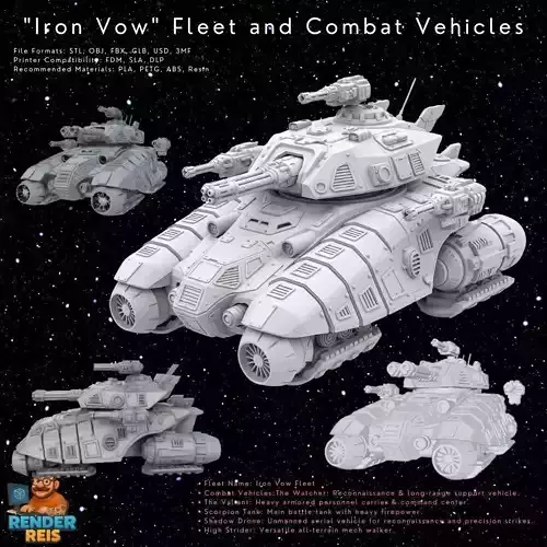 3D Printable Iron Oath Coral Air Support Tank 3D model