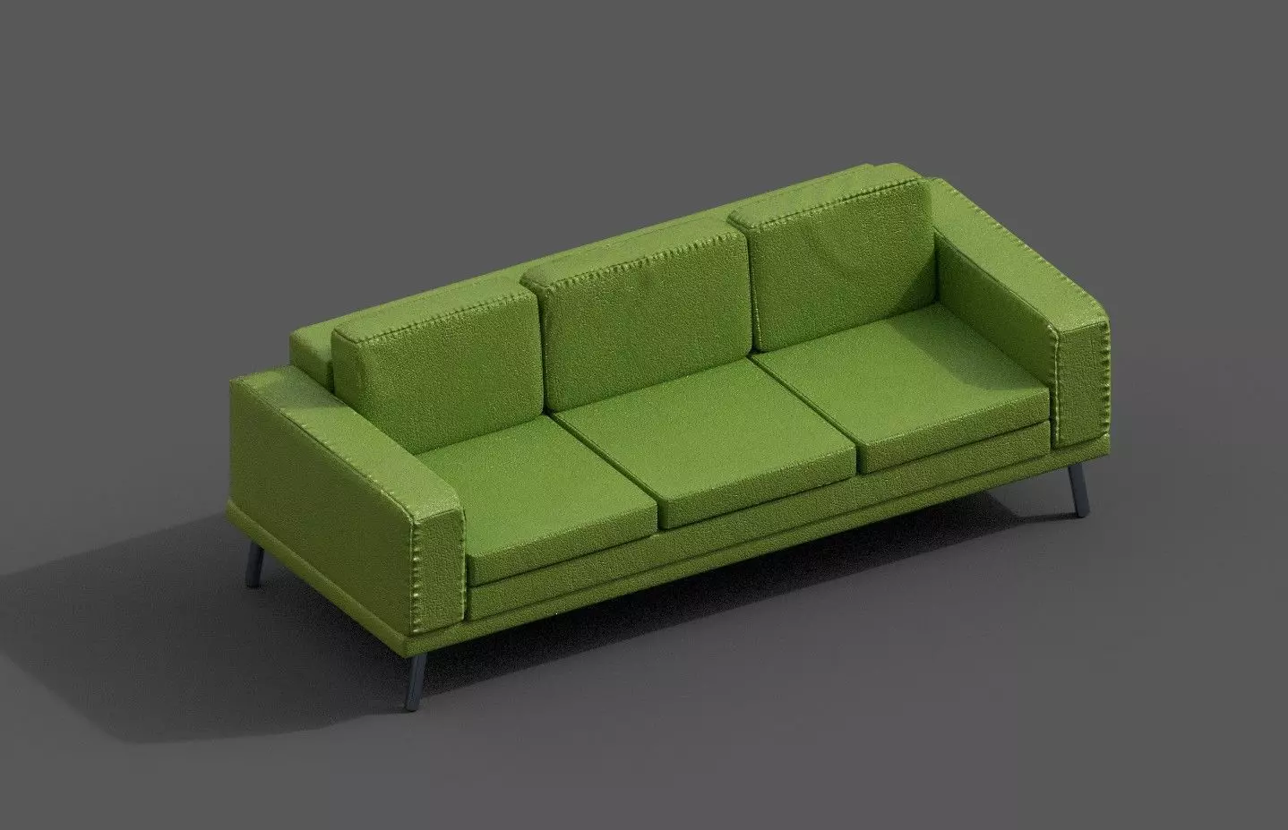 High-Quality 3D Sofa Low-poly 3D model_0