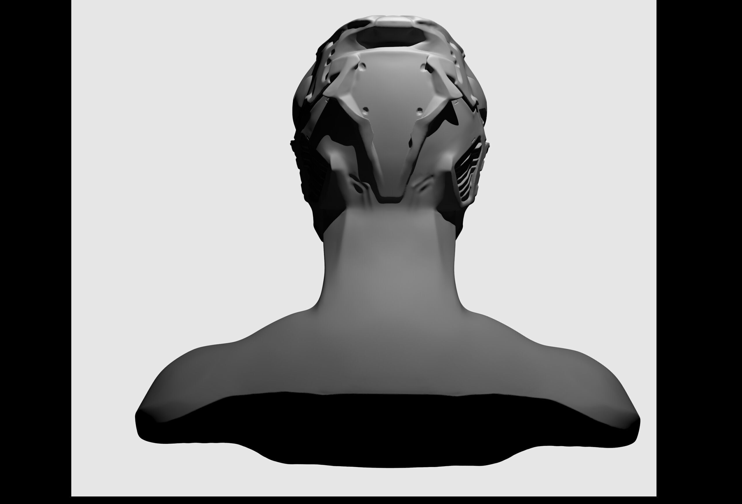 Scifi helmet design 3D print model_5
