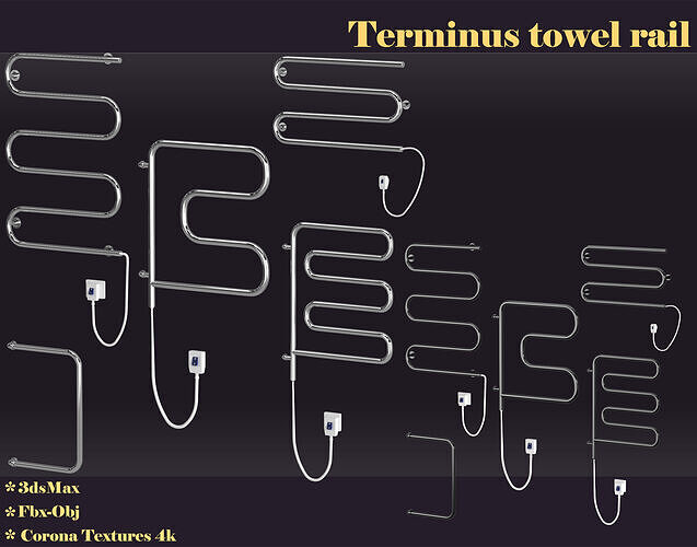 Terminus towel rail  3D model