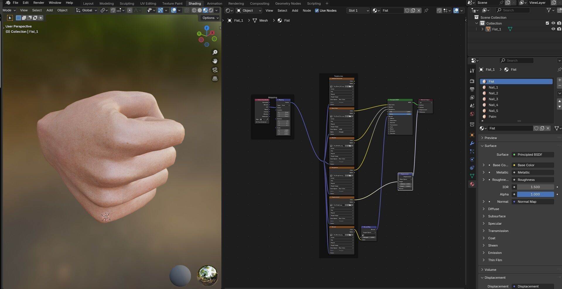 Fist CG1 3D model_13