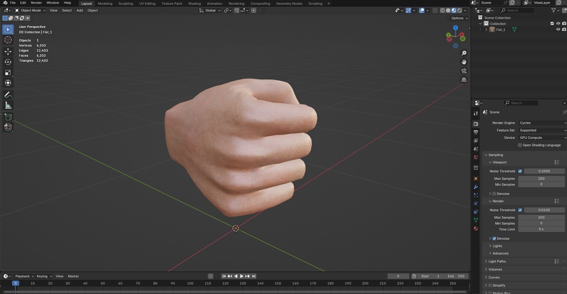 Fist CG1 3D model_11