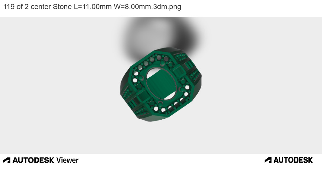 Lattice Side Detail Ring with Oval Stone 3D print model_4