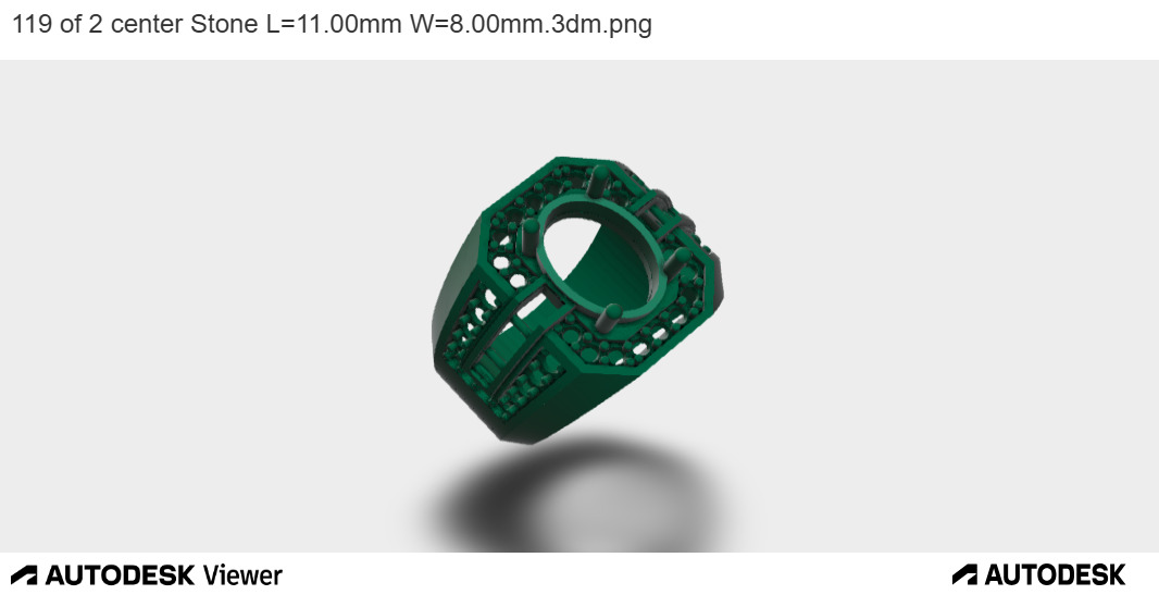 Lattice Side Detail Ring with Oval Stone 3D print model_13