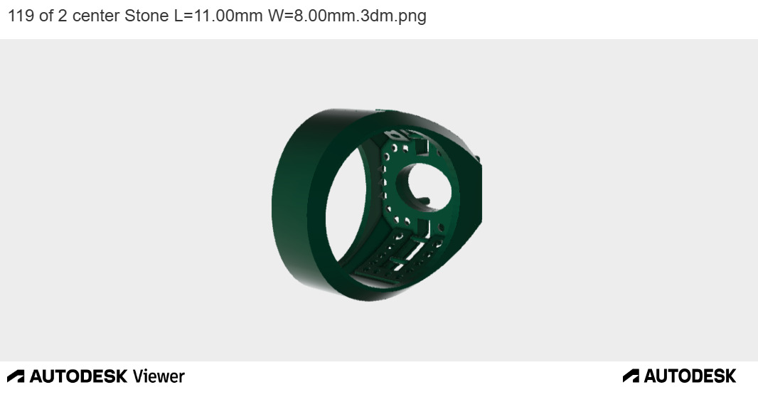 Lattice Side Detail Ring with Oval Stone 3D print model_1