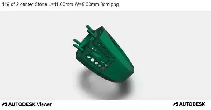 Lattice Side Detail Ring with Oval Stone 3D print model