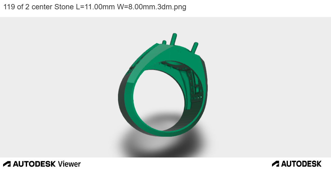 Lattice Side Detail Ring with Oval Stone 3D print model_9