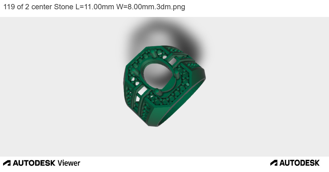 Lattice Side Detail Ring with Oval Stone 3D print model_3