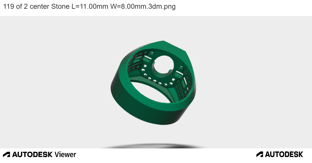 Lattice Side Detail Ring with Oval Stone 3D print model_10